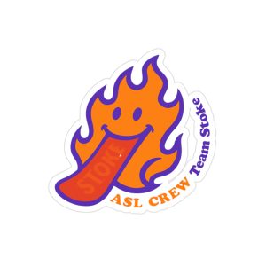 ASL Crew Team Stoke Sticker! Transparent Outdoor Stickers, Die-Cut, 1pc