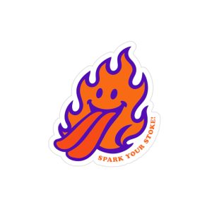 Spark you STOKE! Sticker, Ski logo.