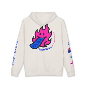 Team Stoke Snowboard Pink Logo Vibes Unisex Heavyweight Hooded Sweatshirt